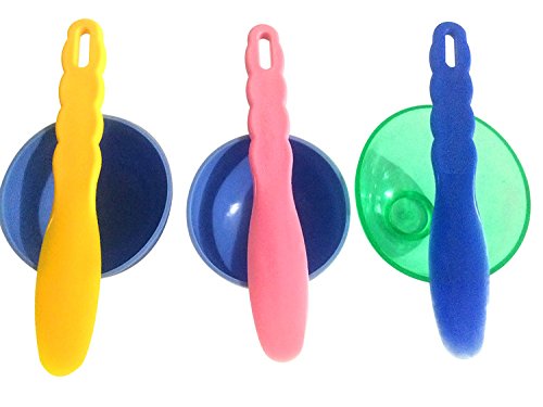 Zgood 3PCS Lab Flexible Alginate Rubber + Spatulas Mixing Colour Bowl