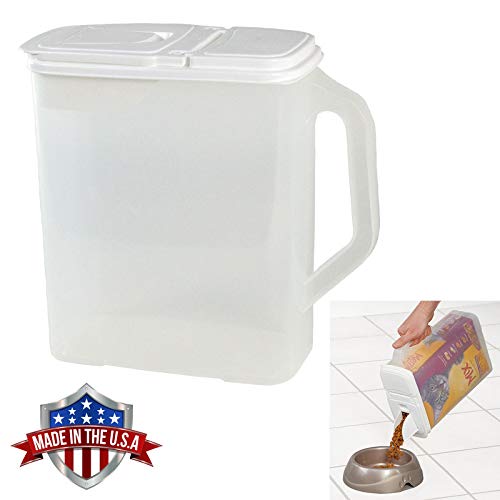 Food Storage Container 6 Qt Keeper and Pour n' Store Dispenser with Handle