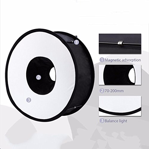 Photography Speedlight Softbox, Mikey Store Foldable Speedlight for Portrait or Product Photography, 45cm (Black)