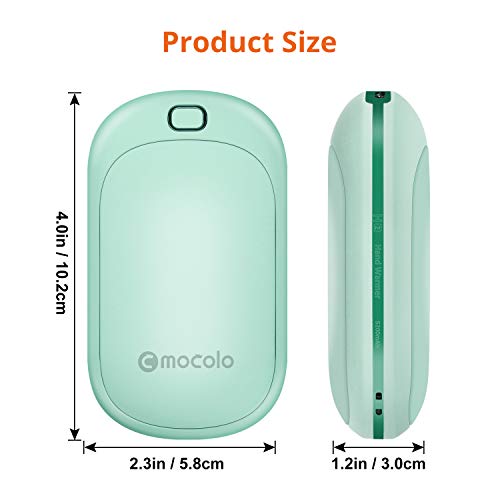 Mocolo 5200mAh Hand Warmers Rechargeable Reusable, 4 Temperature Levels Electric USB Pocket Hand Warmer Power Bank, Fit for Raynaud's and Arthritis Sufferers, Best Winter Gifts for Family and Friends