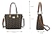 Women Shoulder Handbag for Work Purse 6 Piece Set Bag (Brown-6)