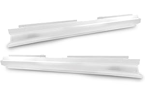 LQI Slip-on Rocker Panels Outer Pair Compatible with Jeep Cherokee 4 Door 1984-2001, Fit Jeep Wagoneer & Comanche 4 Door 1984-1996, CH1600101, CH1601101, Silver Steel Slip On Rocker Panels