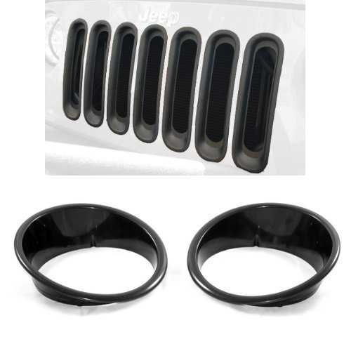 Rugged Ridge Grille Insert and Headlight Trim Set