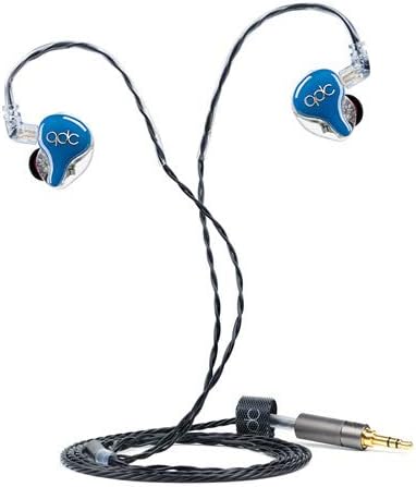 QDC HiFi 8 Units Balanced Armature in Ear Earphones Sound Insulation Subwoofer Headphones Blue