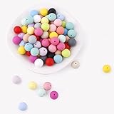 100pc 12mm Silicone Beads Loose Teething Chew Jewelry Teething Necklace Teether Toy DIY Supplies