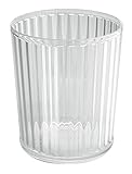 mDesign Acrylic Wastebasket Trash Can for Bathroom, Office, Kitchen - Clear