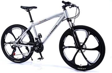 Mountain Folding Bike, 24" High Carbon Steel Frame Adult Cross Country Bicycle 21 Speed Dual Disc Brakes And Lockable Front Fork Super Clear Shifting Bicycle