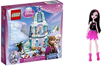 LEGO Disney Princess Elsa's Sparkling Ice Castle 292 Pcs &amp; free Gifts Ghoul Spirit Draculaura Doll (Colors may vary) Toys