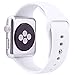 For Apple Watch Band,Goodidus Soft Silicone Fitness Replacement Sport Band for Apple Watch L Size(White 42MM)