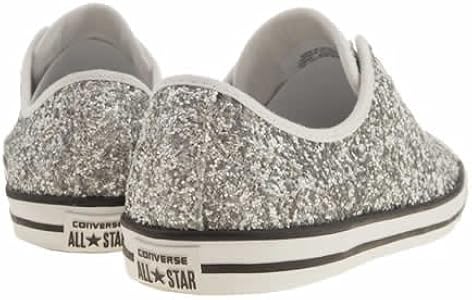 converse dainty silver glitter