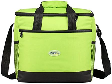 WGPFBAG Insulated Lunch Bag Adult Lunch Box For Work, Men, Women With Adjustable Strap, Front Pocket and Side Pocket [Unisex Lunch Bags] H: 12.3" x W:7.5" x L:12" (Green)