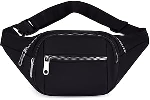 Ausion Fanny Pack Waist Bag for Men&Women Adjustable Belt Hip Bum Bag Fashion Water Resistant Hiking Waist Bag for Traveling Casual Running Hiking Cycling