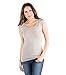 zhAjh Womens Basic Cotton Spandex Scoopneck Cap Sleeve Tee T Shirt