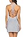 Avidlove Sleepwear Womens Chemise Sexy Nightie Full Slip Lace Babydoll Dress (M, Gray)