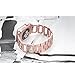 Secbolt Bling Bands Compatible Apple Watch Band 42mm 44mm iWatch Series 6 5 4 3 2 1 SE Women Dressy Jewelry D-link Stainless Steel Wristband Strap, Rose Gold