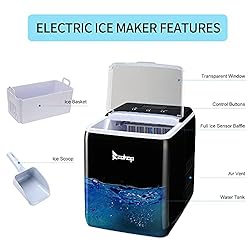 ZOKOP Ice Maker Machine Countertop,Portable