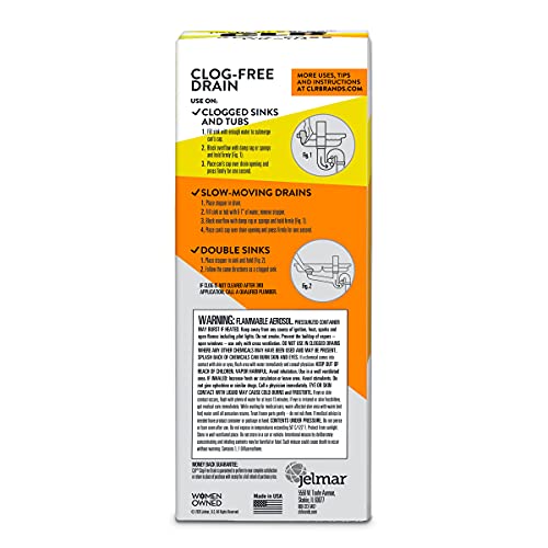 CLR ClogFree Drain, Pressurized Drain Opener, 4.5 Ounce Aerosol Can