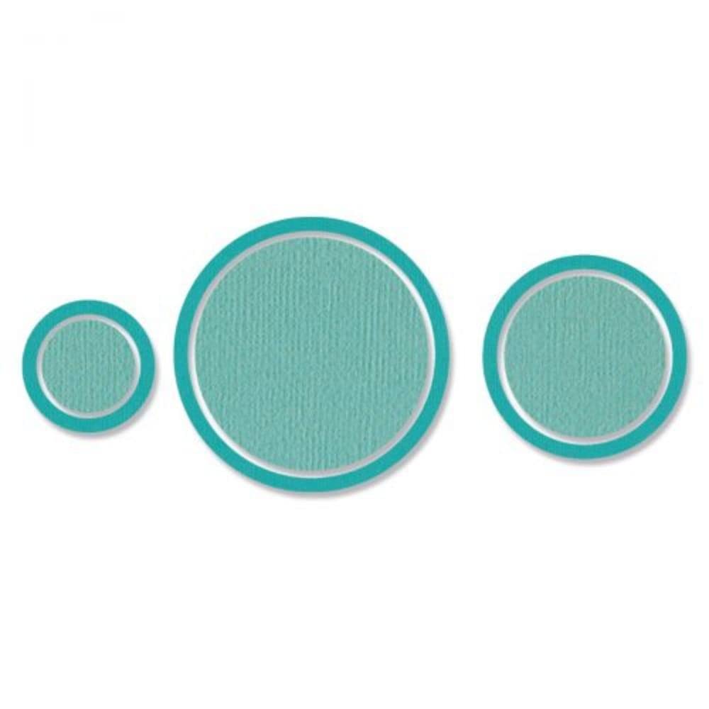 Sizzix Framelits Die Set 6PK Circle Frames, Paper, Multicolor, from 3,5 to 9,8 cm