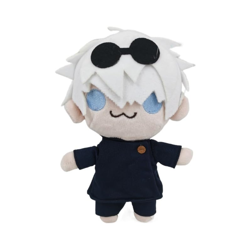 eamve 22 cm Gojo Satoru Plush Toy,Gojo and Geto Stuffed Animals Toy,Gojo and Jujutsu Plush Kaisen Plush Toy,Gojo Plush Doll Toy,Cartoon Gojo Plushies Pillow for Kids Plush Figure Gift