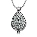 FM FM42 Glow in The Dark Openwork Teardrop Locket Pendant Necklace (Deep Blue Light) GN1179