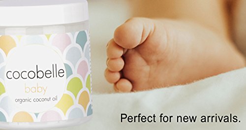 Cocobelle Baby Pure & Gentle Premium 100% Organic Virgin Coconut Oil for Babies – Perfect for Dry Skin, Eczema, Scalp/Cradle Cap, Bottom Balm, Nappy Rash Balm, Sores, Flaky Skin & Baby Massage Oil