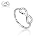 Sterling Silver Infinity Figure 8 Ring. Available in sizes 4 - 4.5 - 5 - 5.5 - 6 - 6.5 - 7 - 7.5 - 8 - 8.5 - 9 - 9.5 - 10