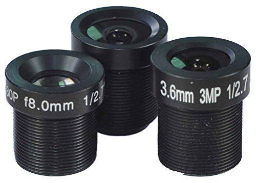 1/2.7" 2.8mm,3.6mm & 8mm Lenses Kits with IR Infrared Filter for CCTV Cameras Security Camera
