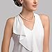 THE PEARL SOURCE 14K Gold 7.0-7.5mm AAA Quality Round Genuine White Japanese Akoya Saltwater Cultured Pearl Necklace in 18