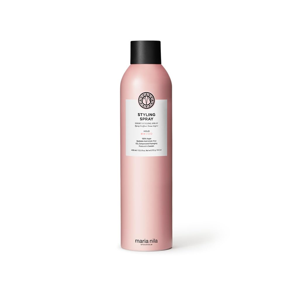 Maria Nila Styling Spray, Hold 2/5, Adds Shine & Reduces frizz, Antioxidant Preserves Hair Color, 100% Vegan & Sulfate/Paraben free, 400 ml