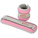 SHOUNg Reflective Ankle/Wrist Weights (1 Pair) with Adjustable Strap for Fitness, Workout, Exercise, Walking, Jogging, Gymnastics, Aerobics and Gym (Pink, 1lbs)
