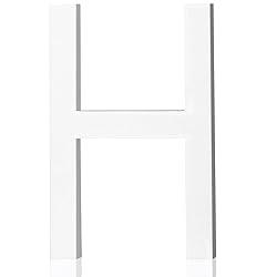 5 Inch Acrylic Frosted Matte White Letter