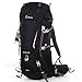 WolfWise 65L Internal Frame Hiking Backpack with Rainfly