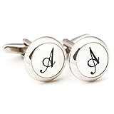 Digabijewelry Initial Cufflinks (Alphabet Letter) by Men's Collections