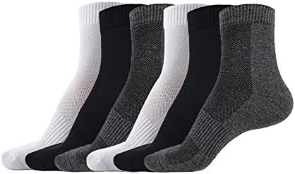6 Pack Mens Combed Cotton Socks Training Casual Ankle Socks Crew socks Foot Healthcare