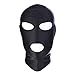 LUOEM Full Cover Zentai Hood Mask Elastic Black Breathable Open Eyes Open Mouth Face Cover Blindfold Mask Halloween Cosplay Costume Hood Unisex Headgear Size M