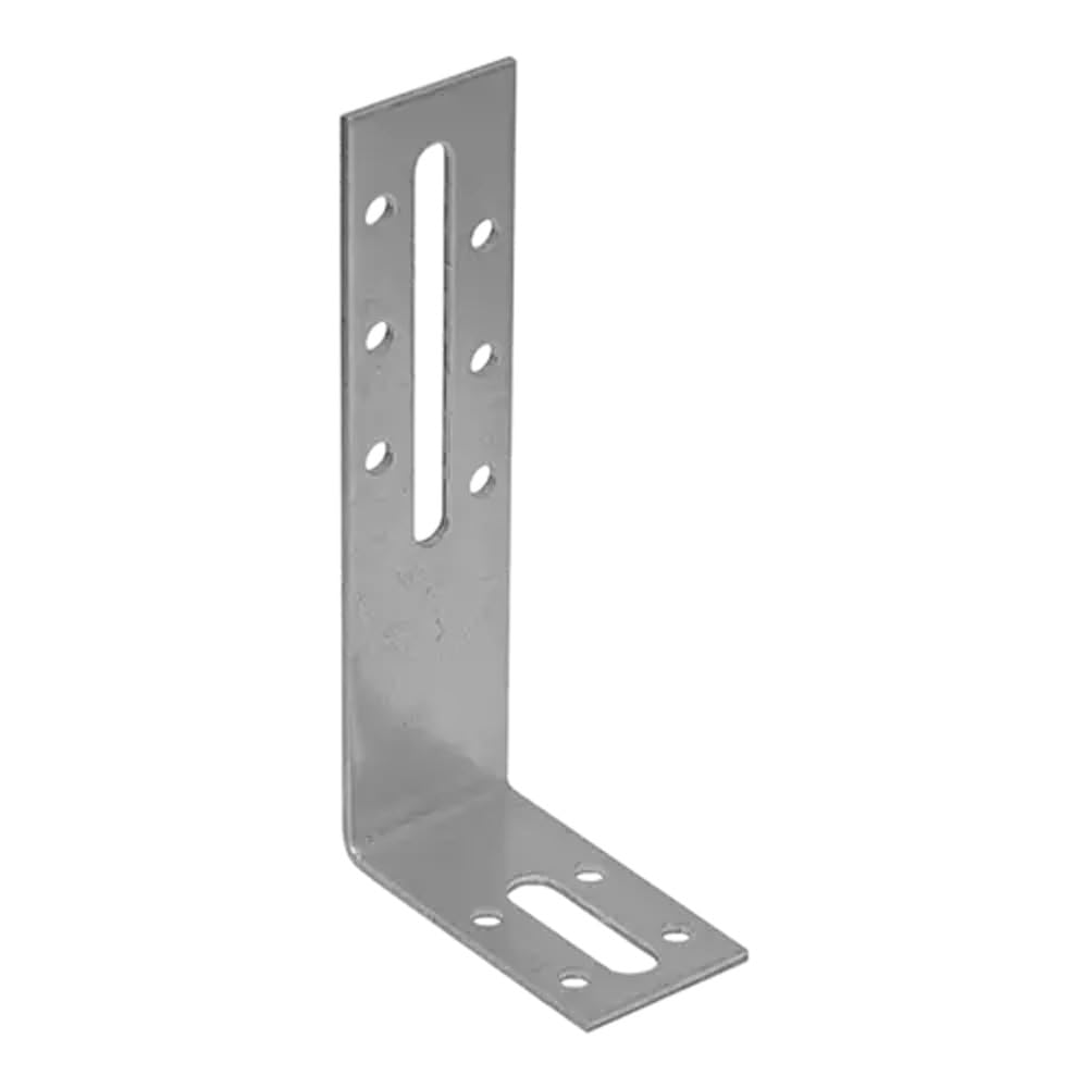120mm x 55mm x 30mm Galvanised Steel Adjustable Angle Brackets L-Shape Corner Brace for Wood 2mm Thick Timber KRD4 (Pack of 20) K13CDE