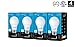Hyperikon A19 Dimmable LED Light Bulb, 9W (60W Equivalent), ENERGY STAR Qualified, 2700K (Warm White), CRI90+, 800 Lumens, Medium Screw Base (E26), UL-Listed, Standard Light Bulb (4 Pack)