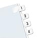 Redi-Tag 31001 Side-Mount Self-Stick Plastic Index Tabs Nos 1-10 1 inch White 104/Pack