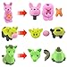 JOYIN 24 Pcs Prefilled Easter Eggs with Animal Puzzle, Animal Pencil Eraser Bulk Toys for Kids Boys Girls Easter Basket Stuffer, Easter Eggs Hunt, Party Favors, Classroom Prize