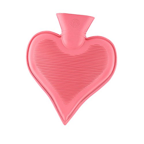 Premium Classic Rubber Small Hot Water Bottle, Great for Pain Relief, Hot and Cold Therapy (Small) (650 ml (Heart-shaped))