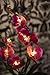 Orchid & Ivy 17-Inch Lighted Dark Pink Artificial Orchid Flower Plant with Timer - Battery Operated with 9 Lights