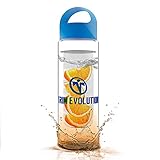 Trim Evolution Fruit Infusion Water Bottle For Use With Fruits, Vegetables & Herbs, Premium Non-Toxic Plastic, Leak-Proof, Shatter-Proof & Dishwasher-Safe, Affordable & Reusable (Blue)