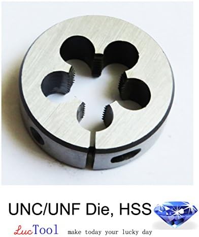 Luctool 6-40 UNF Die Round Adjustable Split Threading Die 13/16” OD Inch Thread HSS. Luctool Provides Premium Quality Hand Tools for Metal Threading.