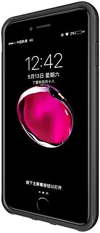 iPhone 7/8 Case, Clear Scratch Resistant Transparent Back Cover with TPU Rubber Shock Bumper for Air Space Shockproof (black, iphon7/8)