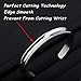 Zuo Bao Hair Tie Bracelet Stainless Steel Grooved Cuff Bangles for Women (4 Colors/Set)