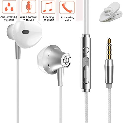 Obestar Earphones, Noise Isolating in Ear Earbuds Earphones Headphones with Microphone and Volume Control for iPhone, iPad, iPod, Samsung Galaxy, Huawei, MP3 Players, And Other 3.5mm Audio Devices
