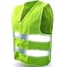 Safety Reflective Vest (ULTRA HIGH VISIBILITY BRIGHT NEON YELLOW) Perfect for Running, Jogging, Walking, Construction, Cycling, Motorcylcle Riding, and More!