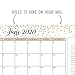 Gold 2020-2021 Large Monthly Desk or Wall Calendar Planner, Big Giant Planning Blotter Pad, 18 Month Academic Desktop, Hanging 2-Year Date Notepad Teacher, Mom Family Home or Business Office 11x17