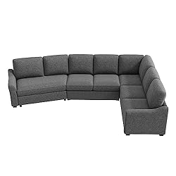 ERYE 129.5" L-Shaped Sectional Sofa W/Pull Out