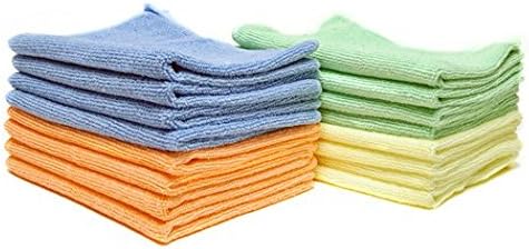 Color-coded Microfiber Bulk Detailing Towels - 16 Pack